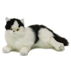 Black & White Plush Cat Lying